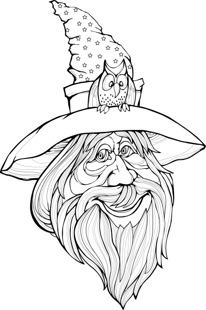 Old wizard from fairyland Kids T-Shirt by Artist Natalja Cernecka