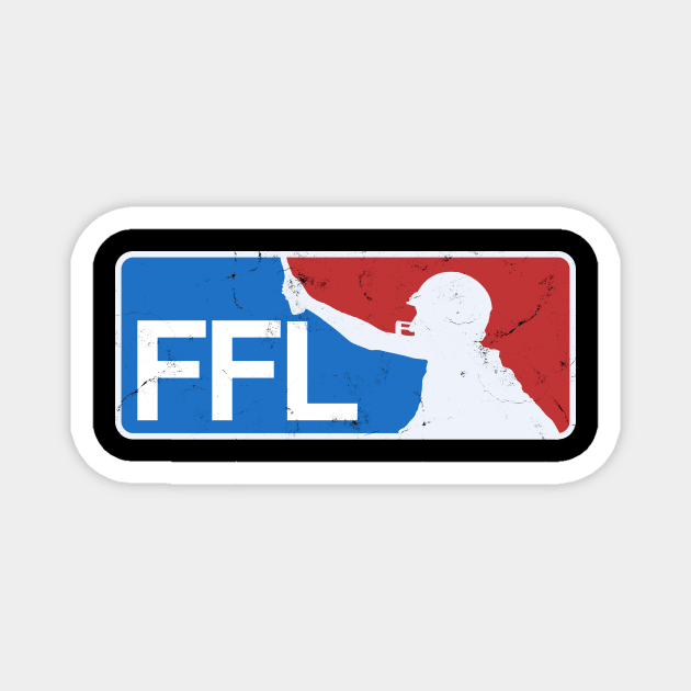 Fantasy Football Distressed Logo Tee Magnet by NerdGamePlus