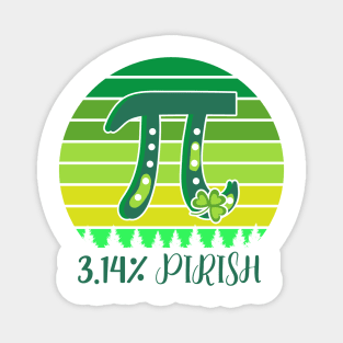 3.14% Pirish Saint Patricks Day Green Math Geek Pi Day Magnet