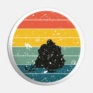 Snowmobile vintage design Pin