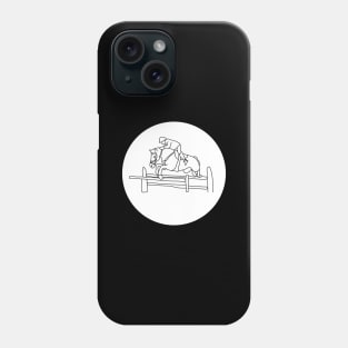 Horse rider. Interesting design, modern, interesting drawing. Hobby and interest. Concept and idea. Phone Case