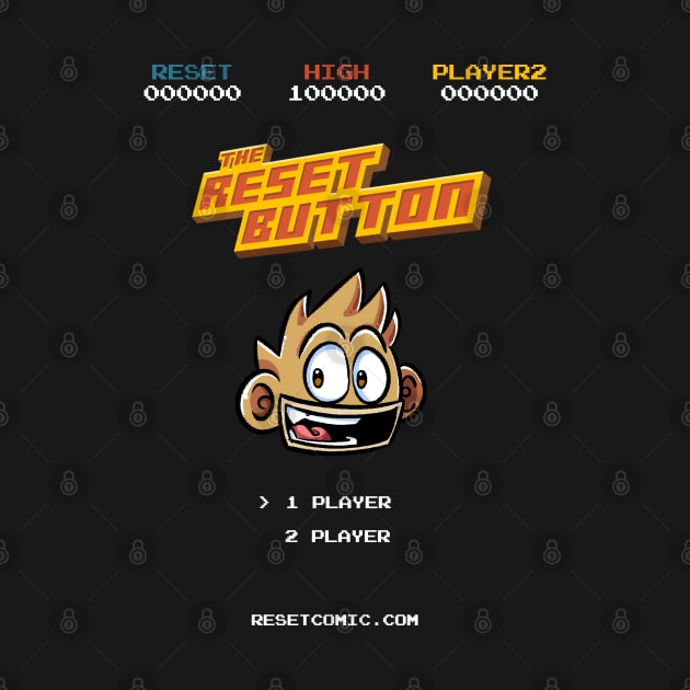 The Reset Button Retro Title Screen by geogant