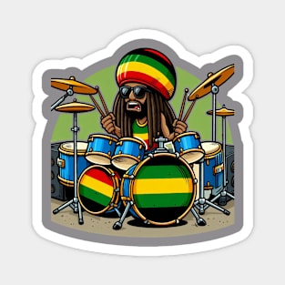 Rasta Drummer Magnet