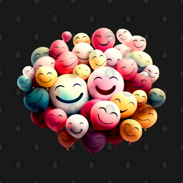 The Magic of Smiles: Be Happy on a Dark Background by Puff Sumo