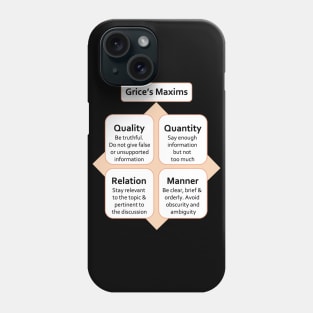 Grice's Maxims Phone Case