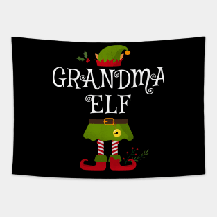 Grandma Elf Shirt , Family Matching Group Christmas Shirt, Matching T Shirt for Family, Family Reunion Shirts Tapestry