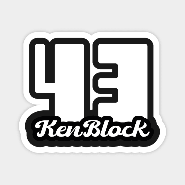 ken block 43 Magnet by lounesartdessin