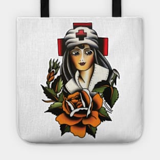 Rose of No Man's Land Tattoo Design Tote