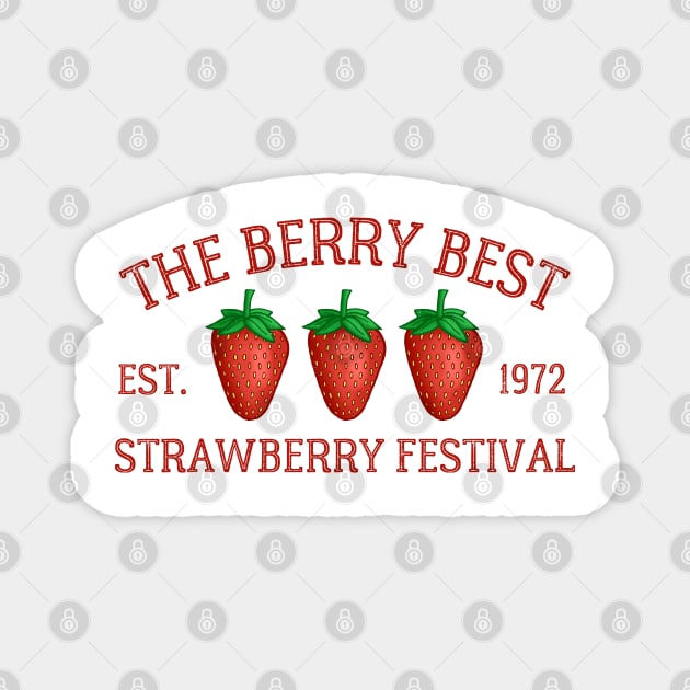 Strawberry Festival Magnet by Downtown Rose