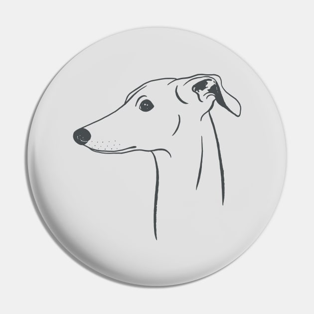 Italian Greyhound (Light Gray and Gray) Pin by illucalliart