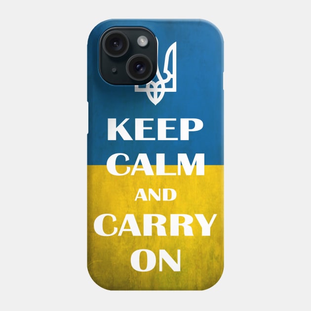 Keep calm and carry on Ukraine Phone Case by Cute-Design