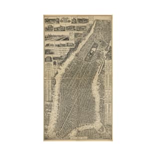 Vintage Map of New York City (1879) T-Shirt