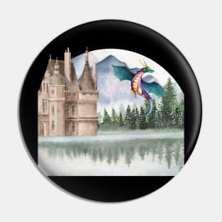 Dragon landscape Pin