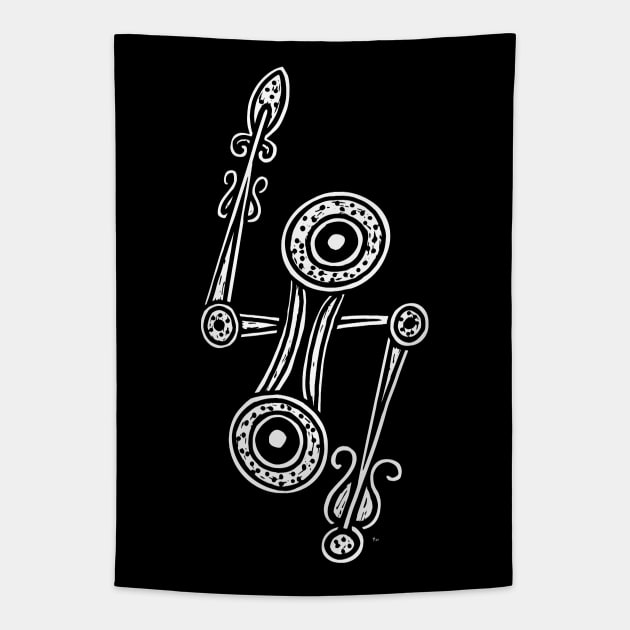 Pictish Symbol Double Disk and Z-Rod Tapestry by LaForma