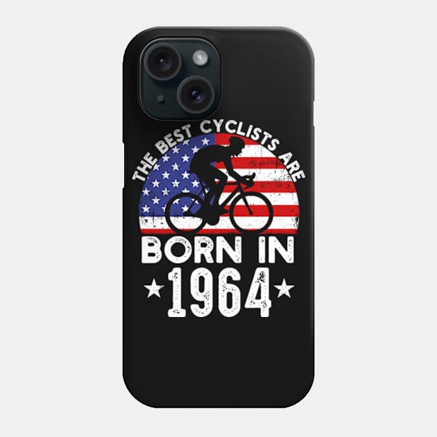 60 Year Old Cyclist. Born in 1964 60th Birthday Cycling Phone Case by Atelier Djeka