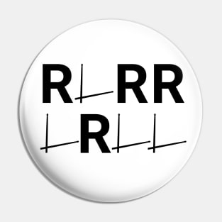 Paradiddle: RLRR LRLL Drum Rudiment Enthusiast Pin