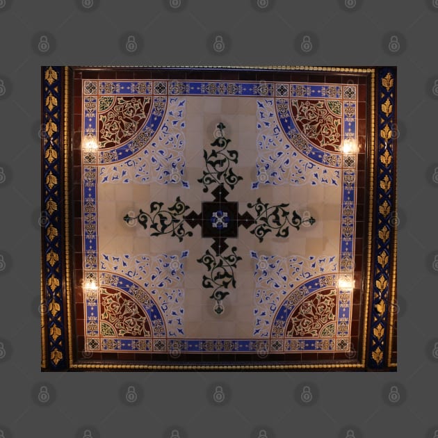 Ornamental Tiled Ceiling Geometric Pattern by Christine aka stine1