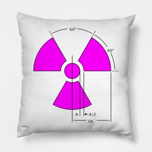 Warning Radiation Sign Template Pillow