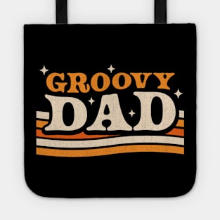 Groovy Dad 1970's Hippie Retro Vintage Fathers Day Tote