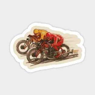 Vintage Motorcycle Racing Magnet