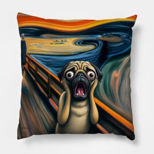 The pug scream Pillow