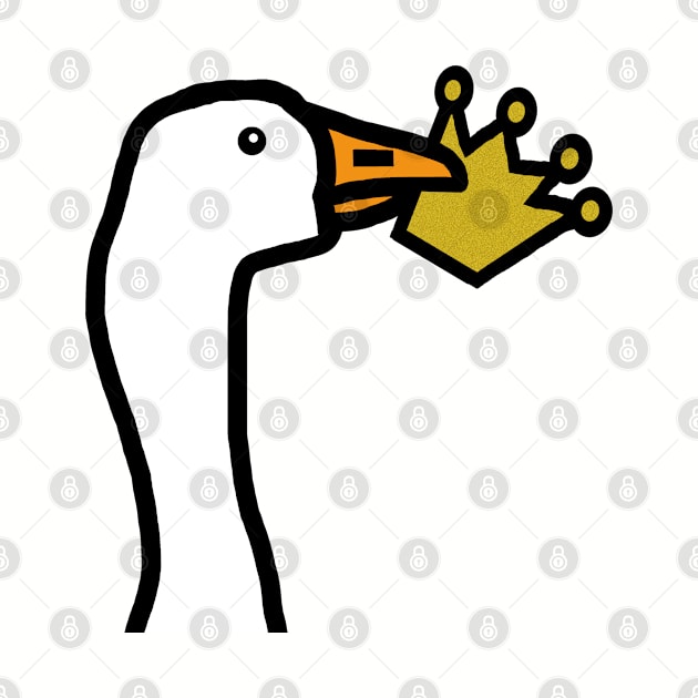 Portrait of a Funny Goose Stealing a Crown by ellenhenryart