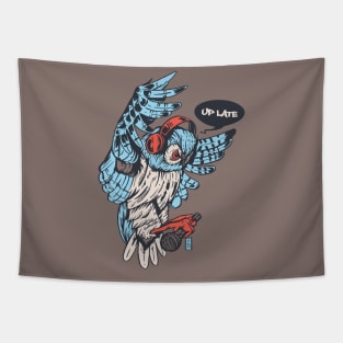 Up Late Owl Tapestry