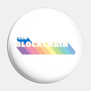 Team Blockchain Colorful Beige Pin