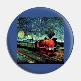 Starry Night Wizarding Express Train Pin