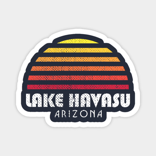 Lake Havasu Retro Vintage Style Distressed Sunset Magnet by PodDesignShop