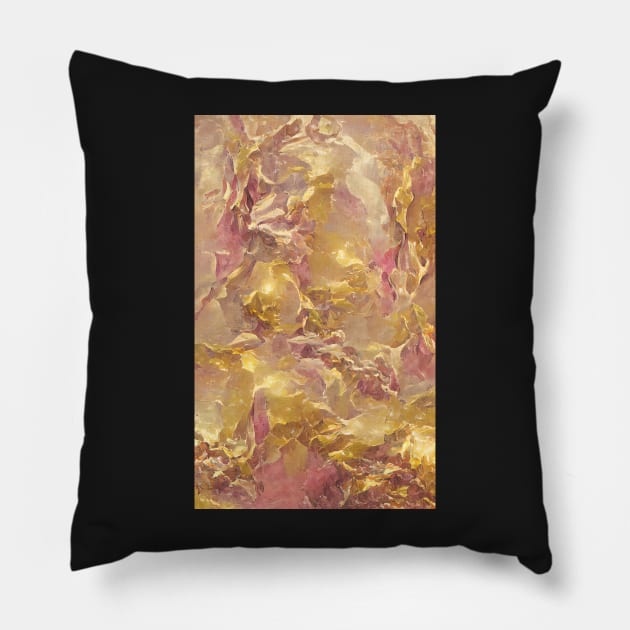 Rose Gold Foil Art Pillow by Holisticfox