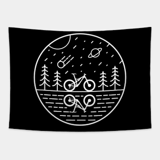 Cycling outer space -MTB edition Tapestry