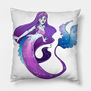 Purple Mermaid Pillow