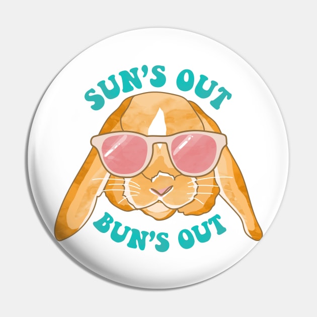 Sun's Out, Bun's Out Rabbit Illustration Pin by aterkaderk