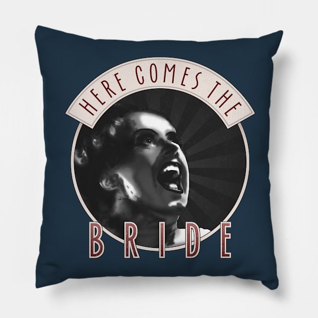 Bride of Frankenstein v2 Pillow by ranxerox79