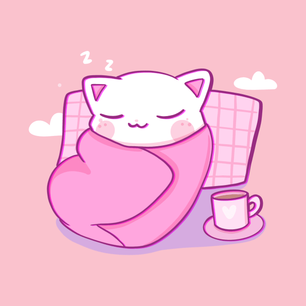 Cozy comfy cute cat by unidoodlez