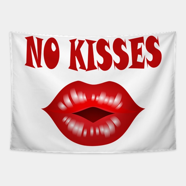 OH NO KISSES Tapestry by Dandoun