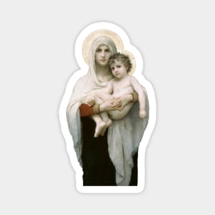 The Madonna of the Roses (Bouguereau) Transparent Background Desing Magnet