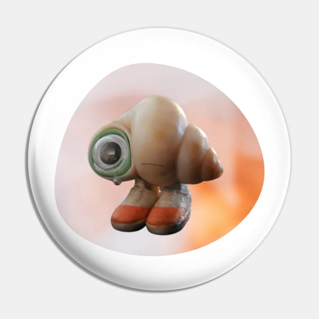 Marcel the Shell with Shoes On in a Gradient Frame Pin by erinrianna1