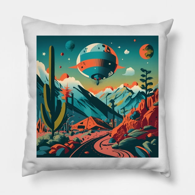 Area 51 art Pillow by IOANNISSKEVAS