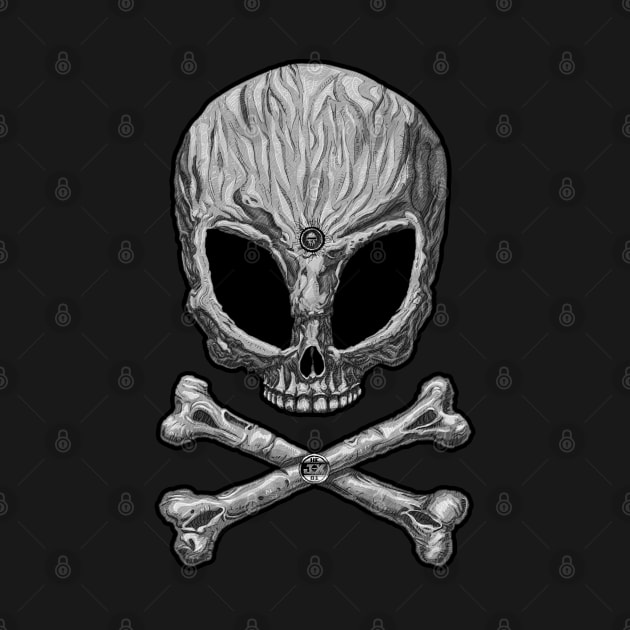 Alien Skull and Crossbones by HEJK81