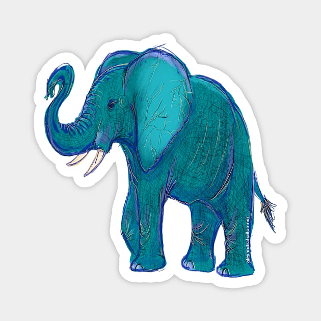 Elephant Magnet by AlexandraHallPinner