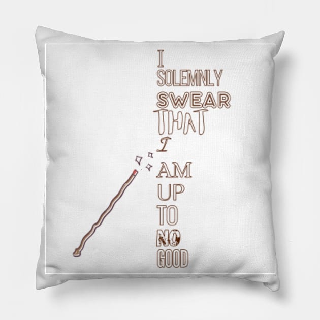 I solemnly swear that I am up to no good Pillow by TheStuff