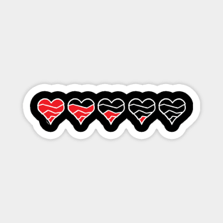 five hearts v2 Magnet