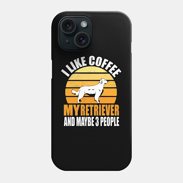 i like coffee and my golden retriever dog and maybe 3 people, coffee lover gift Phone Case by mosheartstore