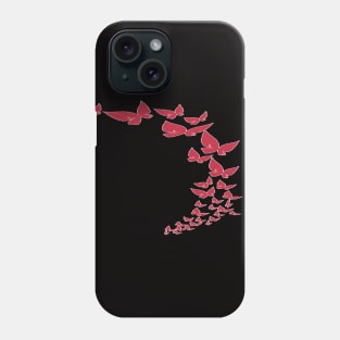 red butterfly pattern Phone Case