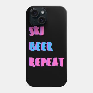 ski beer repeat Phone Case