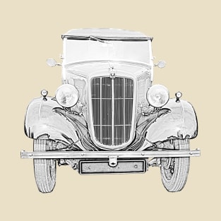 Morris 8 vintage 1930s classic car monochrome T-Shirt