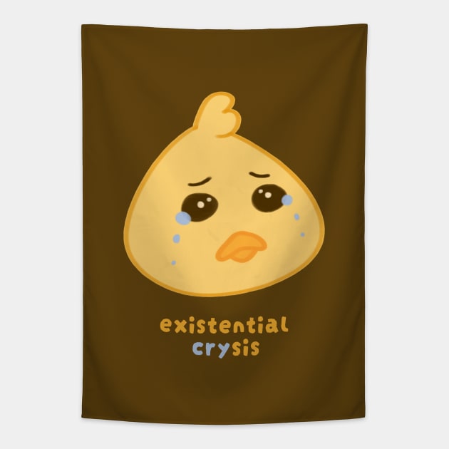 Existential Crysis Duck Tapestry by lexa-png