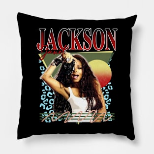 Janet Jackson Vintage 1980s Pillow